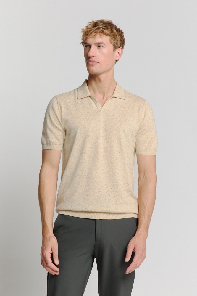 POLO MET KORTE MOUWEN 28220453 015 SAND